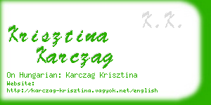 krisztina karczag business card